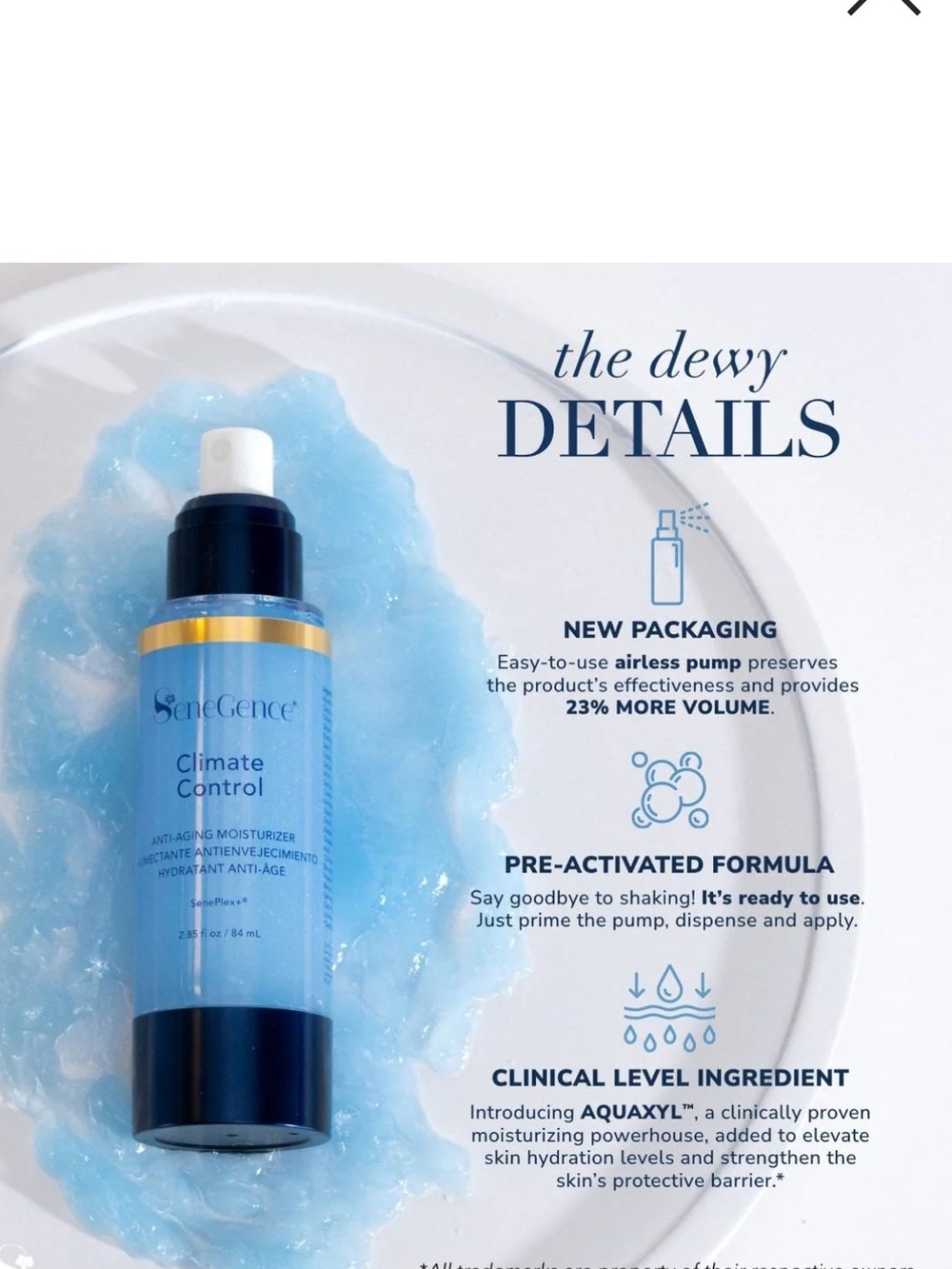 SeneGence Climate Control Moisturizer - Light Blue and Navy